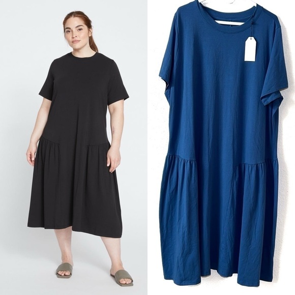 Universal Standard Peru Sunday Garden T-Shirt Dress - Picture 1 of 9